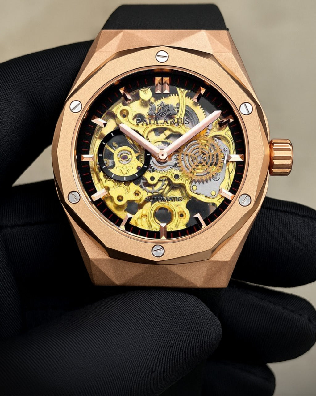 Paula Reis Skeleton Automático / ORO ROSA™