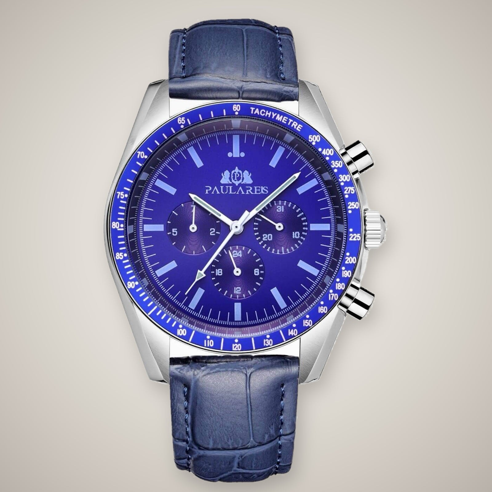 Paula Reis F3 Automatic / Leather Blue watch