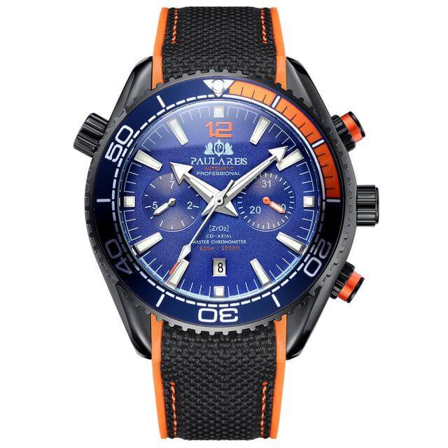 Paula Reis Prestige Automatic 3™ Paulareis Watches Black Orange Blue