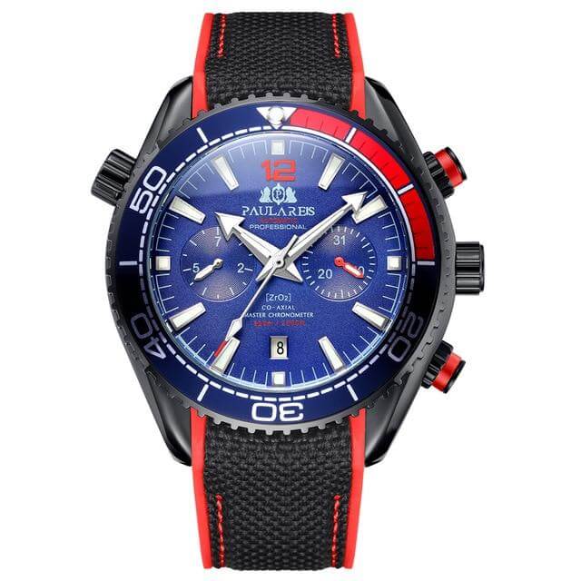 Paula Reis Prestige Automatic 3™ Paulareis Watches Black Red Blue