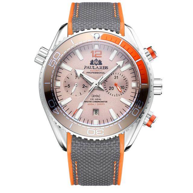 Paula Reis Prestige Automatic 3™ Paulareis Watches White Orange Grey