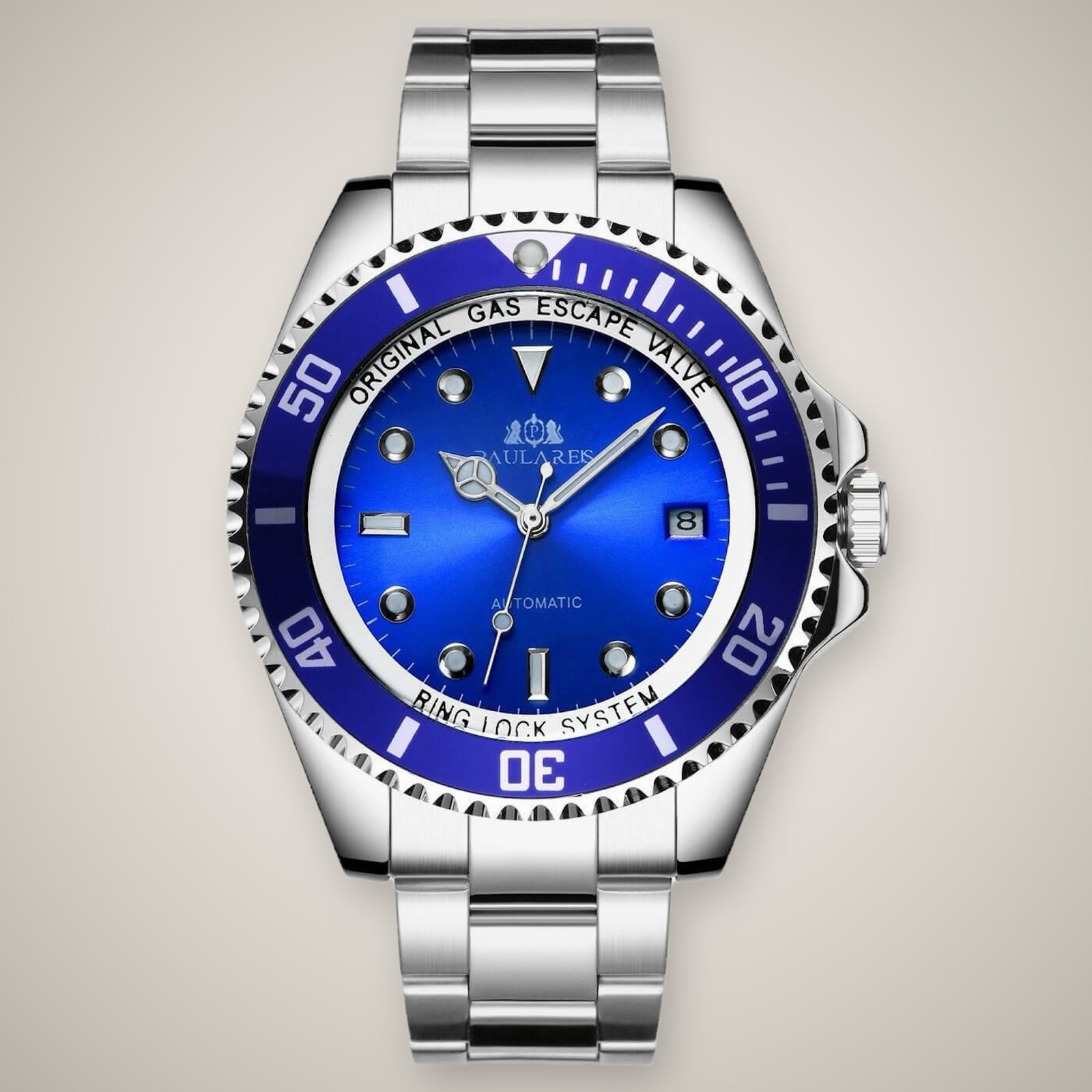 Paula Reis Sailor Automatic Silver Blue