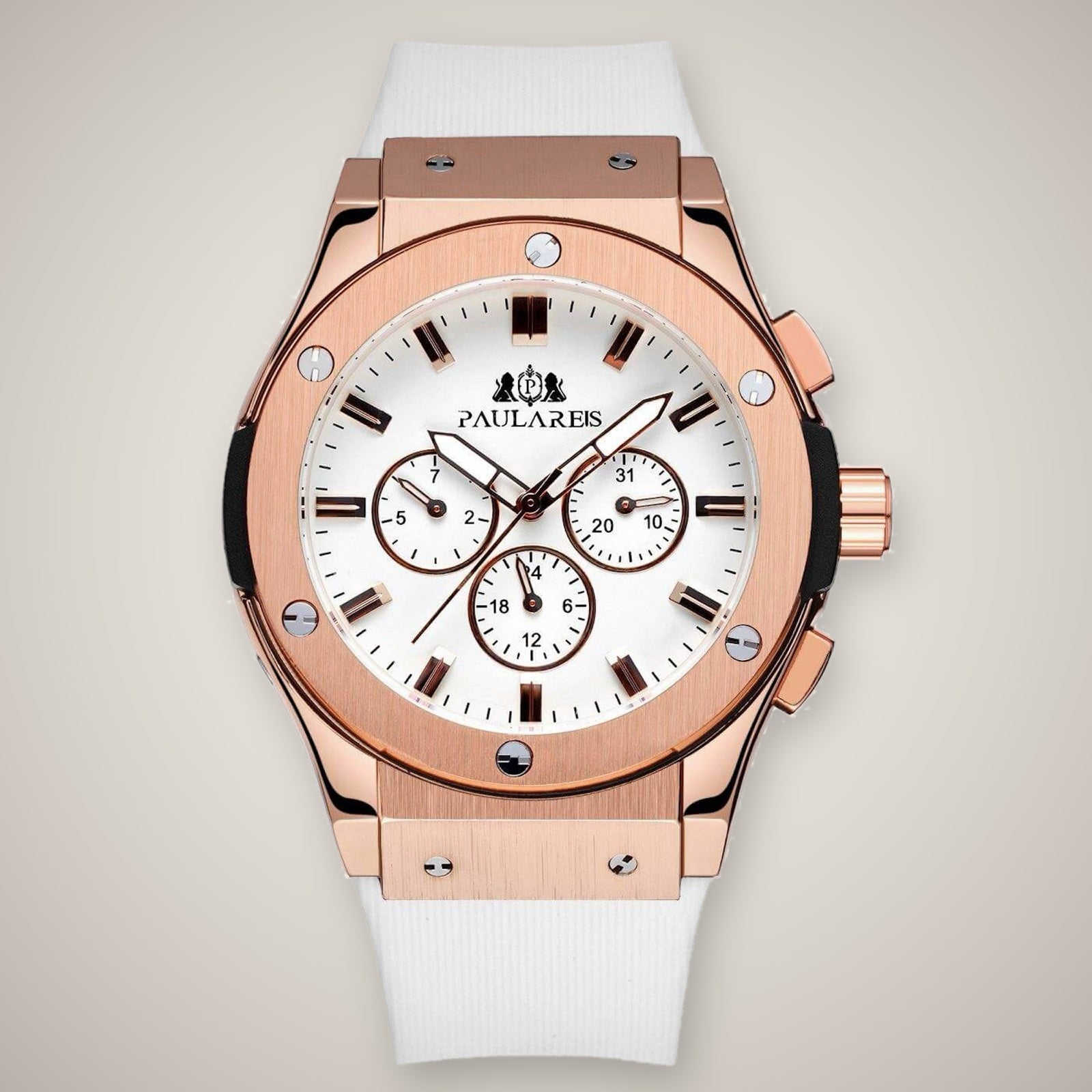 Paula Reis Universe Automatic / Pink Gold White watch
