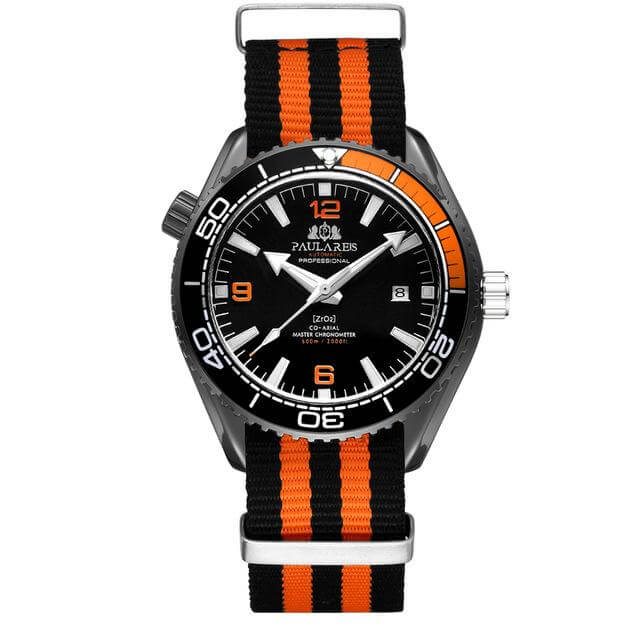 Paula Reis Prestige 2 strap™ Paulareis Watches Black Orange Black 