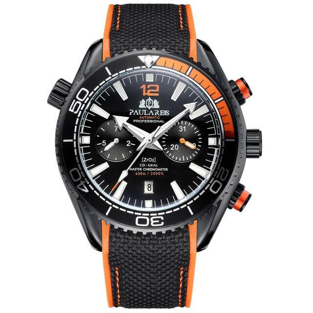 Paula Reis Prestige Automatic 3™ Paulareis Watches Black Orange Black 