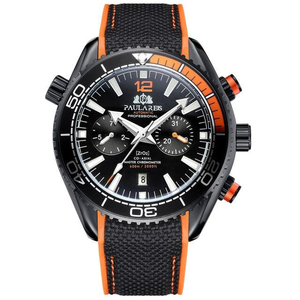 Paula Reis Prestige Automatic 3™ Paulareis Watches Black Orange Black