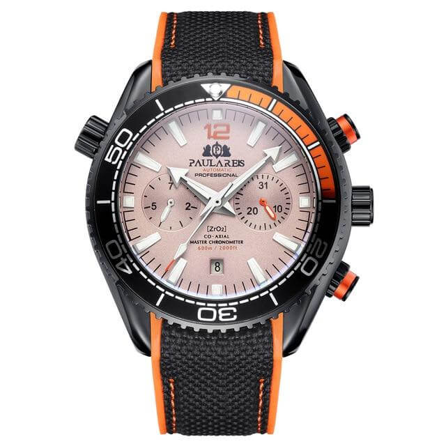 Paula Reis Prestige Automatic 3™ Paulareis Watches Black Orange Grey 